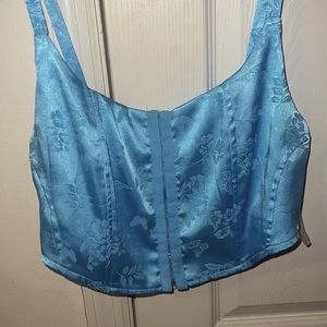 royal blue corset tank top